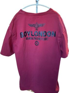 Boy London Men's Short Sleeve Tee - Burgundy Red